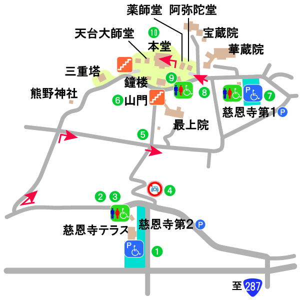 本山慈恩寺　地図