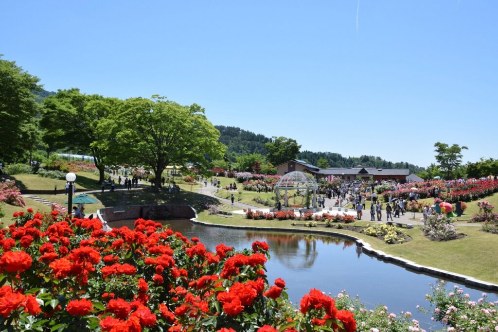 〒995-0023 山形県村山市楯岡東沢1−番25号 東沢バラ公園
