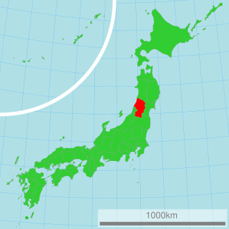 日本地図　山形